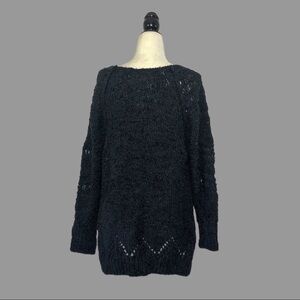 💙 XS 💙 NWT Anthro Sweater Pointelle Knit Zigzag Soft Loose Knit​